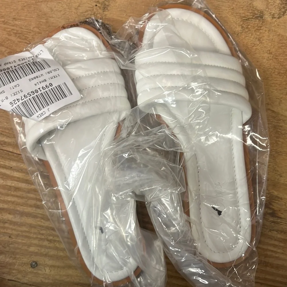 J Crew Sorrento padded slides in leather BH414